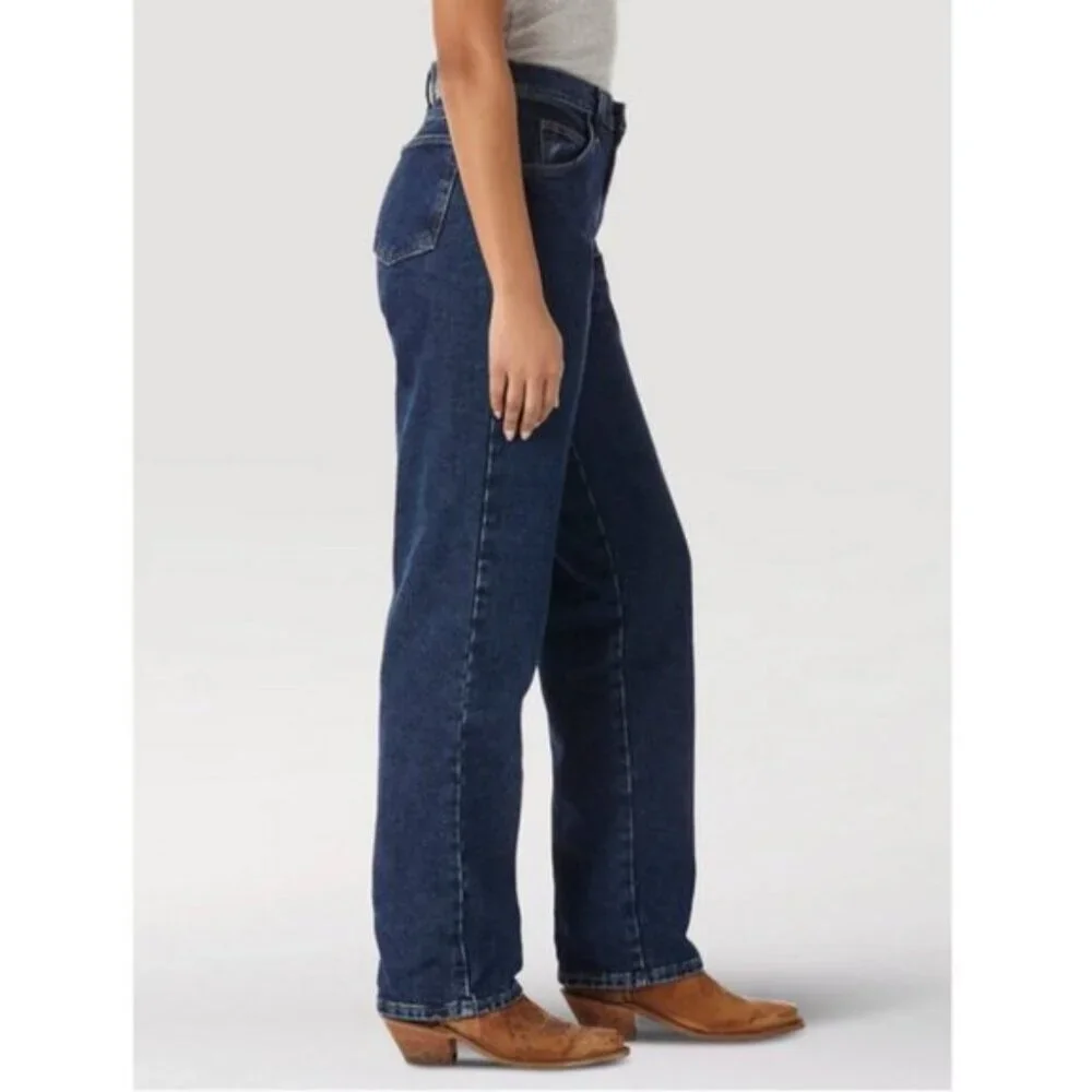Wrangler Blues Relaxed Fit Mom Jeans Size 4 Like New Indigo Wash Denim High Rise - Picture 3 of 9